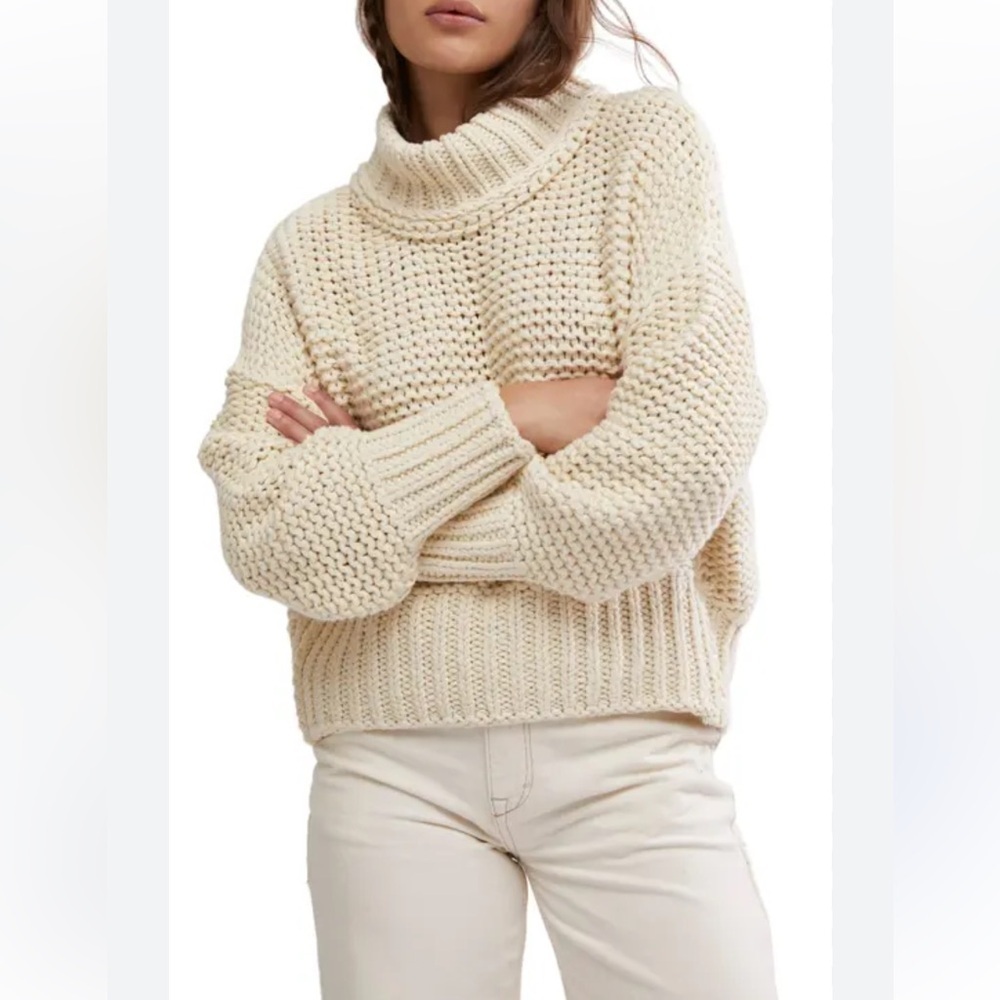 En Saison Cozy Cream Mock Neck Knit Sweater